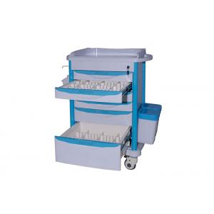 China Medication Medical Trolleys Abs Plastic Top Board Protruding Edge For Resuscitation wholesale