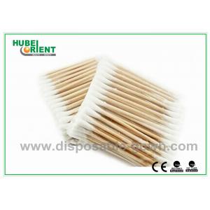 China Single / Double Head Hospital Disposable Products Surgical Wooden Cotton Swabs 3 supplier