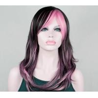 China Layered Black Synthetic Wig For Women High Temperature Fiber Wigs on sale