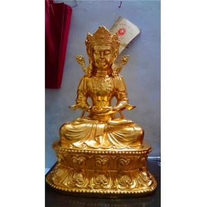 Cast Copper Famous Portrait Sculpture Religious Female Buddha Statue