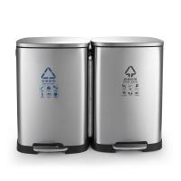 China Anti Corrosion 100L Stainless Steel Outdoor Trash Can for sale
