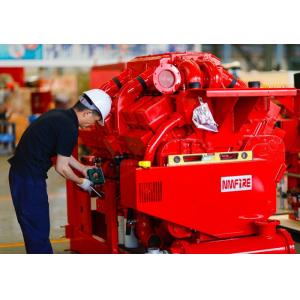 Red FM Approval 300 Hp Diesel Water Pump Engine Used In The Firefighting