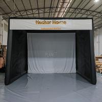 China Heavy Duty Inflatable Golf Simulator Enclosure Air Sealed Golf Practice Simulator Cage Driving Range Tent on sale