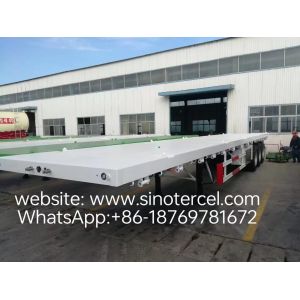 China 3 Axle 40 Foot Flatbed Semi Frailer, With Strong Load-bearing Capacity, Stability And A Load Capacity Of 40 Tons wholesale