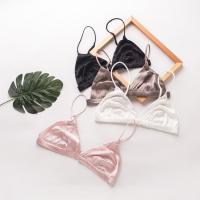 China Convertible Sexy Women Bras Intimates Silk Wireless Bra 32A 32B 32C Nylon Spandex on sale