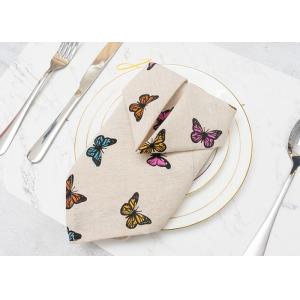Foldable Soft Personalized Dinner Napkins , Decorative Cotton Dinner Napkins