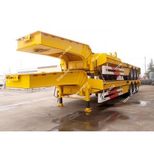 Tri Axle Heavy Duty Low Loader Semi Trailer For Heavy Equipment Transport