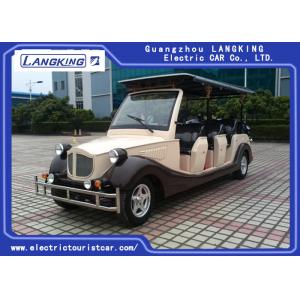 China 72V Energy Saving Classic Golf Carts With 4 Rows Coffee white Colour Vintage Type supplier