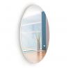 Oval Frameless Wall Mounted Makeup Mirror 1.8CM Thickness