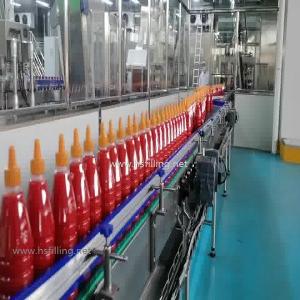 machine de remplissage en plastique complètement automatique de ketchup de bouteille de bouteille en verre de machine de remplissage de remplisseur de bouteille de ketchup de 10000bph 500ml