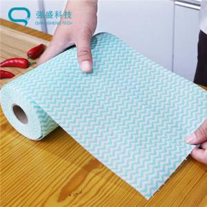 China Wet Dry No Residue ISO9001 55GSM Nonwoven Cleaning Wipe Roll supplier
