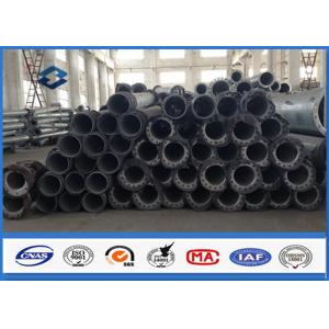 China Straight steel power pole Round Shape 10 - 550KV , metal utility poles AAA credit rating supplier