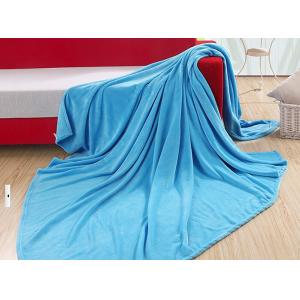ultra soft and warmful flannel blanket with solid color
