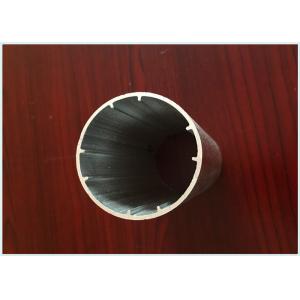 China Round Tube Aluminum Extrusion Profiles Black Electrophoresis Finish for Dia 25MM / 22MM supplier