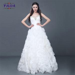 China New model simple elegant handmade beaded off shoulder dress sale ball gown wedding dresses supplier