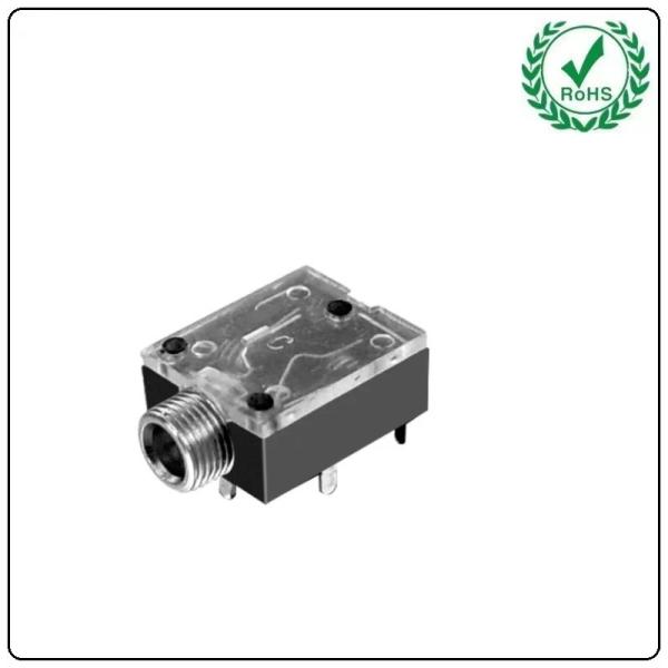 China châssis PJ30240 à deux voies de bâti de panneau de carte PCB de Jack Socket Switch With Nut de stéréo d'écouteurs de 3.5mm supplier
