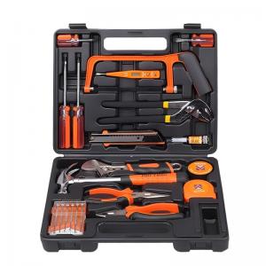 China JYH-HTS22-1 High Quality 22 Pcs Kit Carbon Steel Repairing General Household Hand Tool Set with Plastic Toolbox supplier
