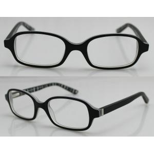 China Black Hand Made Acetate Optical Rectangle Glasses Frames For Youth Boy supplier