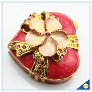 China Shinny a caixa feito a mão personalizada presentes SCJ 388-1 do Trinket do armazenamento da forma do coração supplier