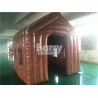 China Small Inflatable House Tent  Blow Up Log Cabin Tent Fire Resistance on sale