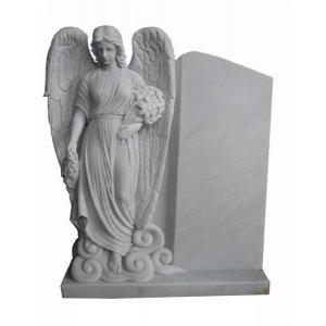 American style white marble standing Angel statue headstones