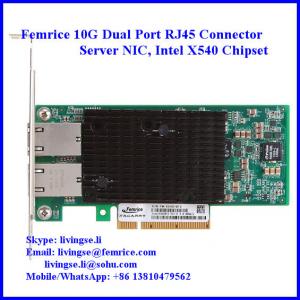 100/1000/10000Mbps Dual Port RJ-45 Copper Cable Ethernet Server Adapter, Intel X540-T2