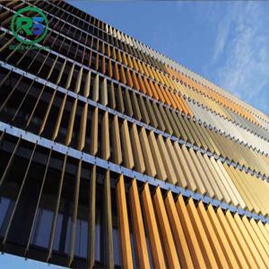 China Vertical Aluminum Sun Shade System Sun Blocking Panel PPG Aluminium Profile Shutters supplier