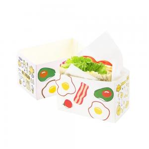 China Food Grade White Paper Bakery Dessert Sandwich Hamburg Box for Eco-Friendly Packaging supplier