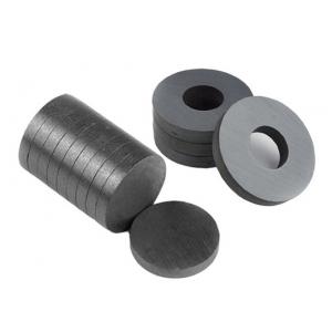 China Hard Cylinder Ferrite Magnet For Rotors / Fridge SGS RoHS Certification wholesale