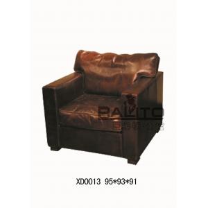 China Luxury classic antique single leather sofa/classical single leather sofa supplier