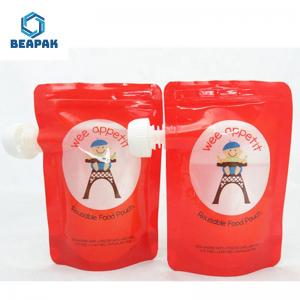 China Plastic Stand Up Fruit Juice Beverage Custom Spout Pouches supplier