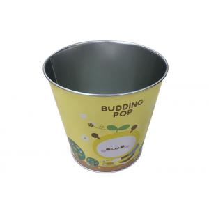 China Holiday Decoration Metal Tin Bucket For Popcorn / Biscuit Packing supplier
