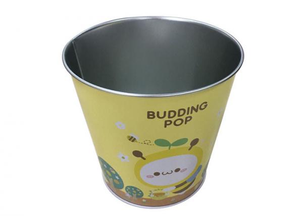 Holiday Decoration Metal Tin Bucket For Popcorn / Biscuit Packing