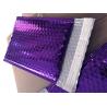 China Poly Glossy Purple Metallic Bubble Mailers With Self Sealing wholesale