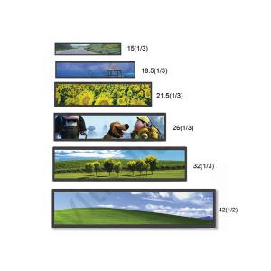 China Custom Size Shelf edge screen display 19 24 28 700 nits Ultra Wide Stretched bar LCD Digital Signage Advertising supplier