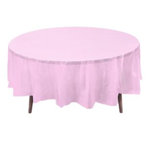 China Cheap Premium Custom Printing PEVA Plastic Round Table Cloth For Table Clean supplier