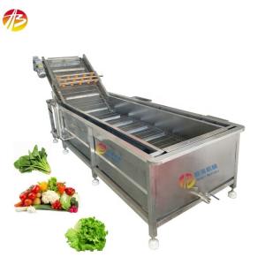 China Seafood Bubble Washing Machine for Fruit and Vegetable Pepper 3000*1160*1400mm Size supplier