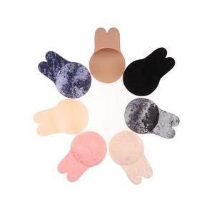                  Women Pasties Reusable Adhesive Silicone Nipple Covers Set Invisible Breast Pads Gel Bra Pad Rabbit Shape             