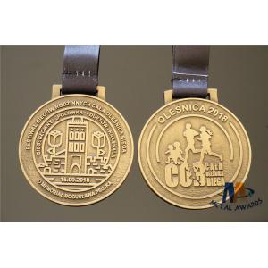 Custom Made Die Cast Metal Medals Background Sanded / Award Coins Medallions