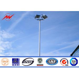 S355JR Polygonal 25m Galvanized Sports Light Poles With Electric Rasing System