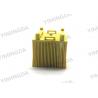 Nylon Square Foot Brush Yellow Color Auto Cutter Bristle 50 * 50 *43mm For Orox