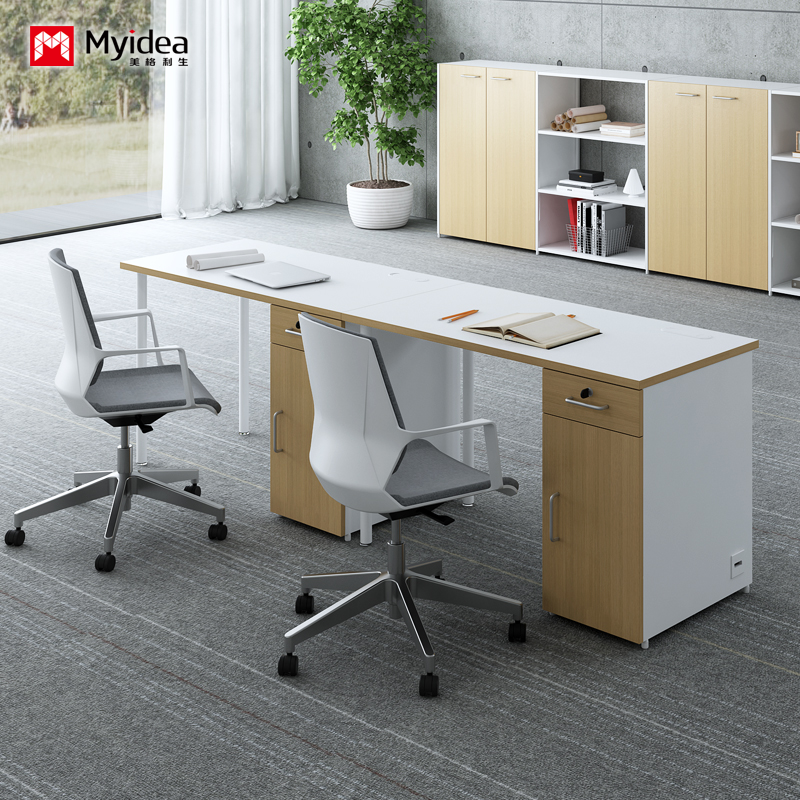 China customization single&tow-person workstation office desk with screen style for company staff with computer storage features wholesale