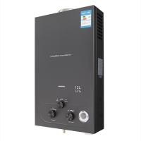 China Shower Room Gas Water Heater 12L 24KW Corrosion Resistance Black on sale