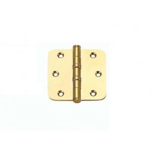 China Pure Brass Flat Cabinet Door Hinges With Round Corner And Ball Bearing 3/4Commercial heavy duty door hinge supplier