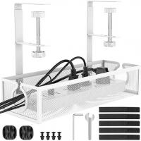 China Single-Tier Standing Under Desk Cord Organizer Wire Management Tray Ideal for Storage on sale