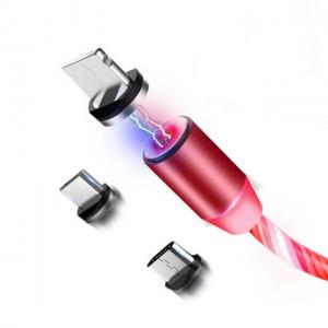 Flowing Light  LED Magnetic Charging Cable Multi Colored For All Mobilephone