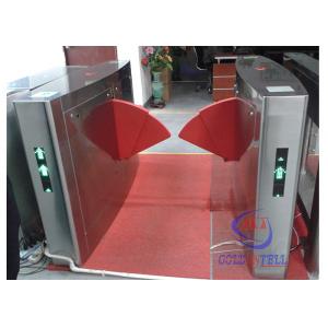 Dual door access bi-directional channel electrical safe library entrance turnstile with barcode rfid interface