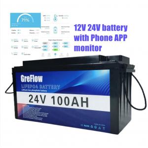 24v 100ah Lead Acid Battery Replacement Lifepo4 Marine Battery With Bluetooth APP