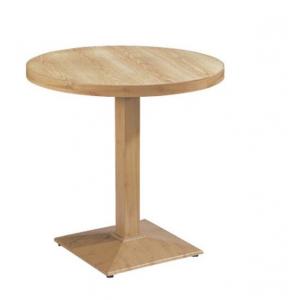 China YALEESON Popular Wood Imitation Table Tops with Die Casting Steel Base (size can be customized) supplier