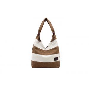 Brown Elgant Reusable Cotton Tote Bags Eco Friendly Printed Cotton Shopping Bags